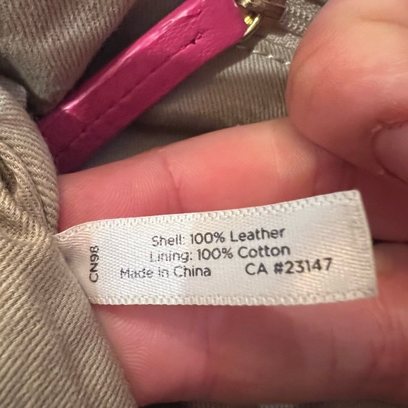 Talbots leather solid pink and solid orange shoulder bag - Picture 11 of 11